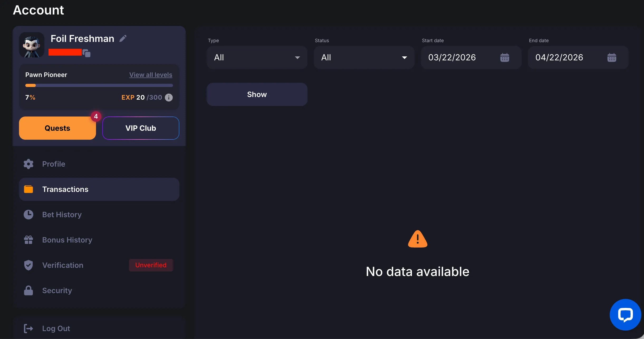 Minebit transaction history showing processed withdrawal and deposit records