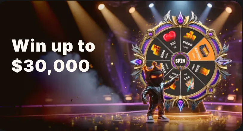 Minebit Wheels of Fortune deposit bonus wheel showing six tiers from Bronze to Legendary